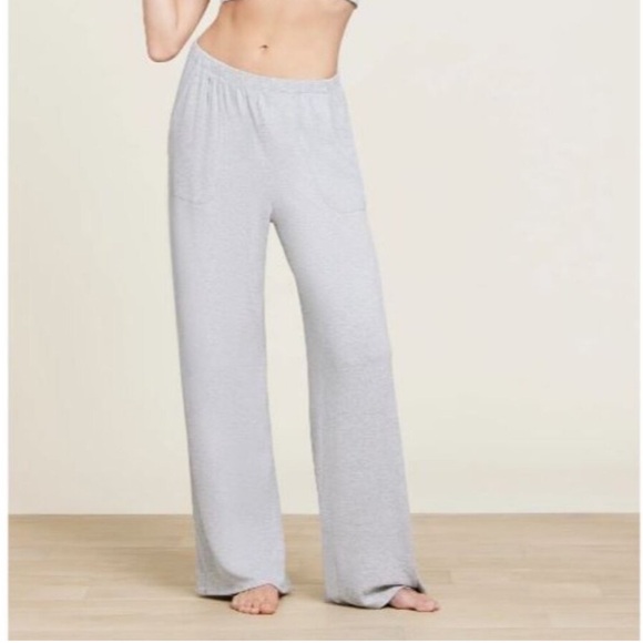 Barefoot Dreams Malibu Gray Ultra Soft Ribbed Pants Small - Picture 1 of 3